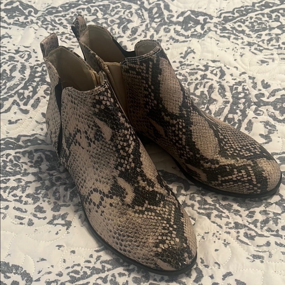 Snakeskin Ankle Boots